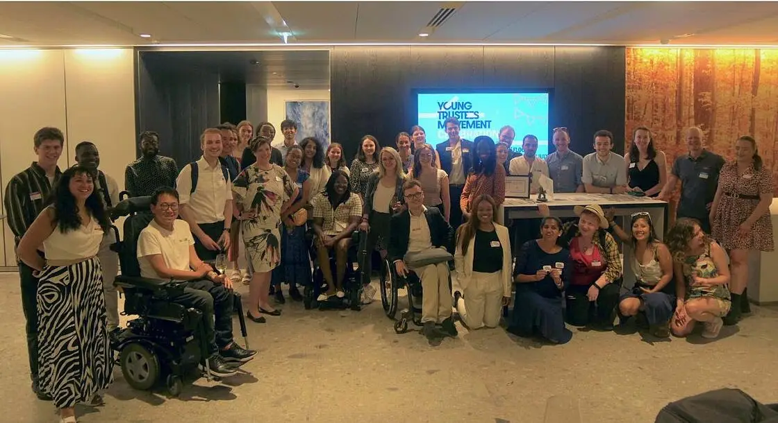 A photo of approx 50 movement champions at our celebration event